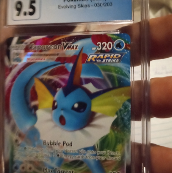 2021 VMAX VAPOREON TCG SLAB - Picture 6 of 7